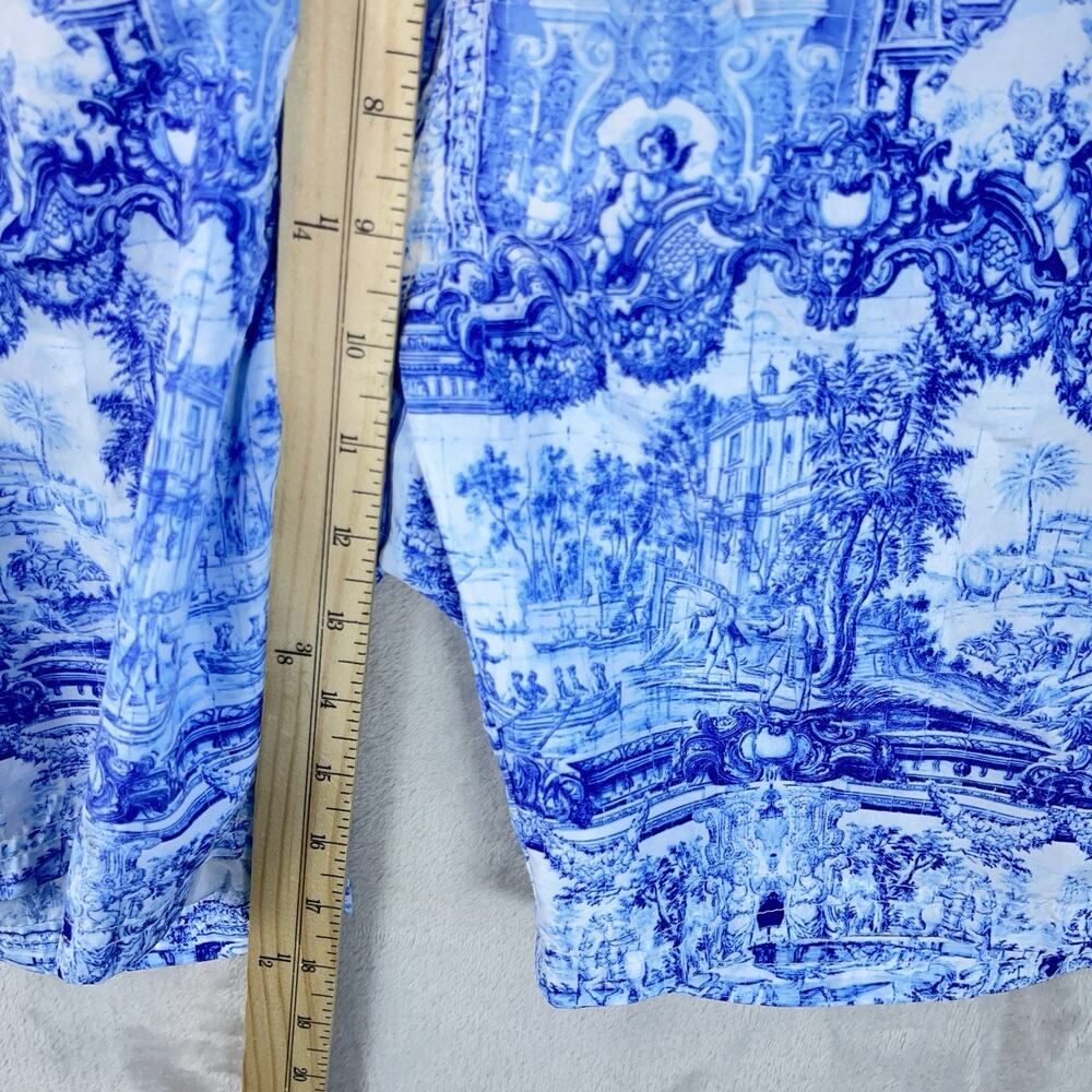 Antica Sartoira Blue Toile Board Swim Shorts Men's M Giacomo Cinque Positano - Picture 10 of 11